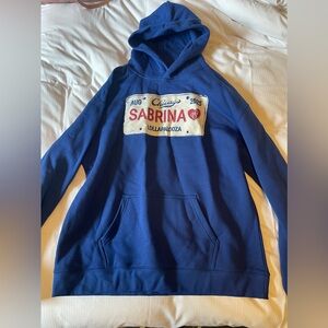 Sabrina Carpenter Lollapalooza Exclusive Blue License Plate Hoodie